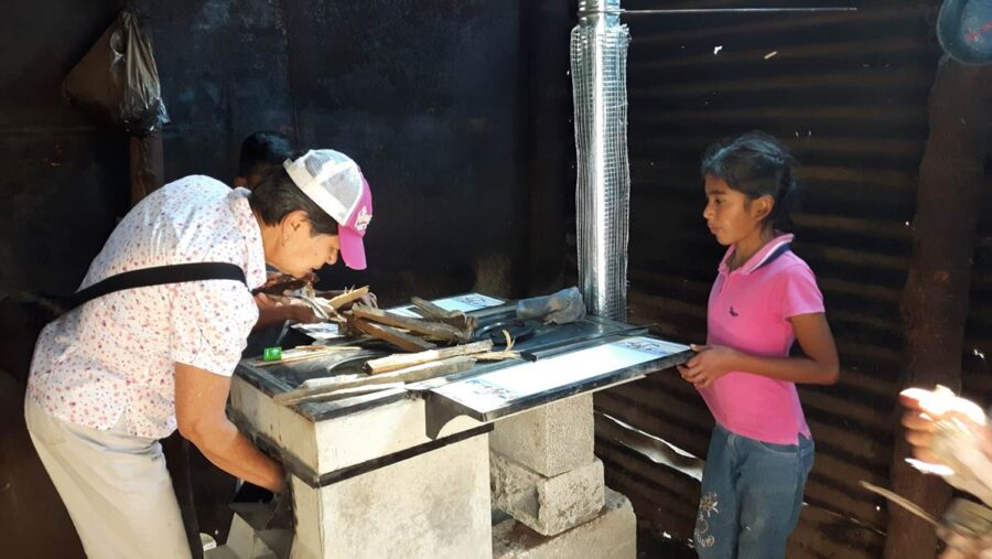 Installing Eco stove Guatemala