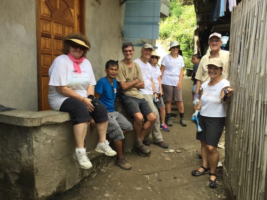 Group of DWC volunteers in street in The Philippines