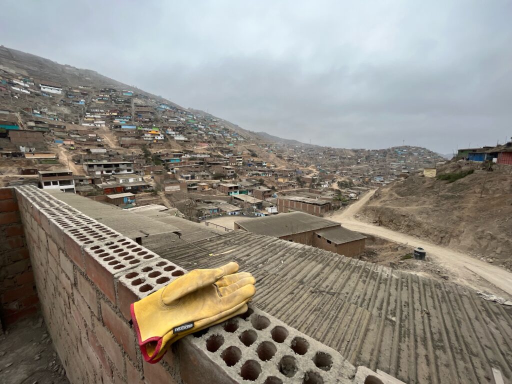 View of city near school Peru