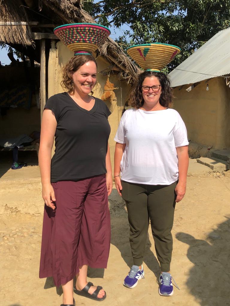 Jenn Erickson with volunteer in Nepal