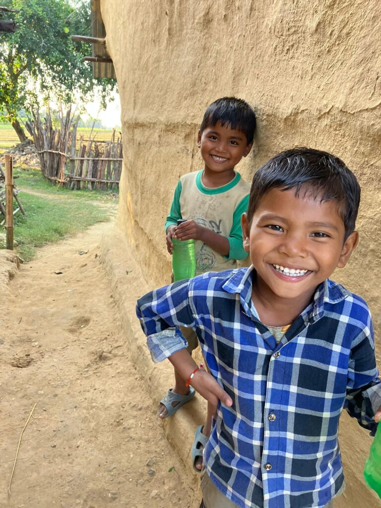 Smiling Nepalese children