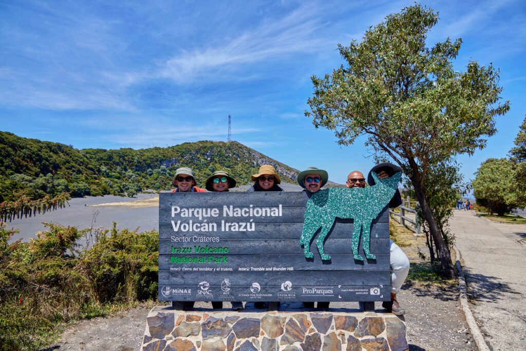 Entrance sign to Parque Nacional Volcan Irazu