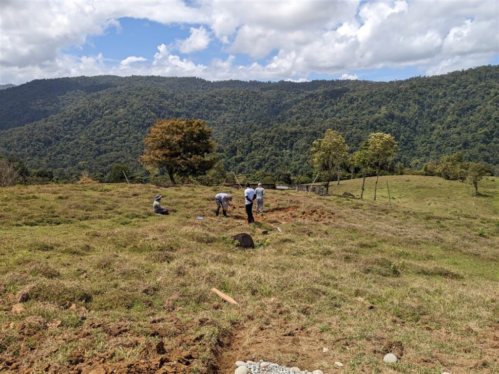 Volunteers working in project field Costa Rica