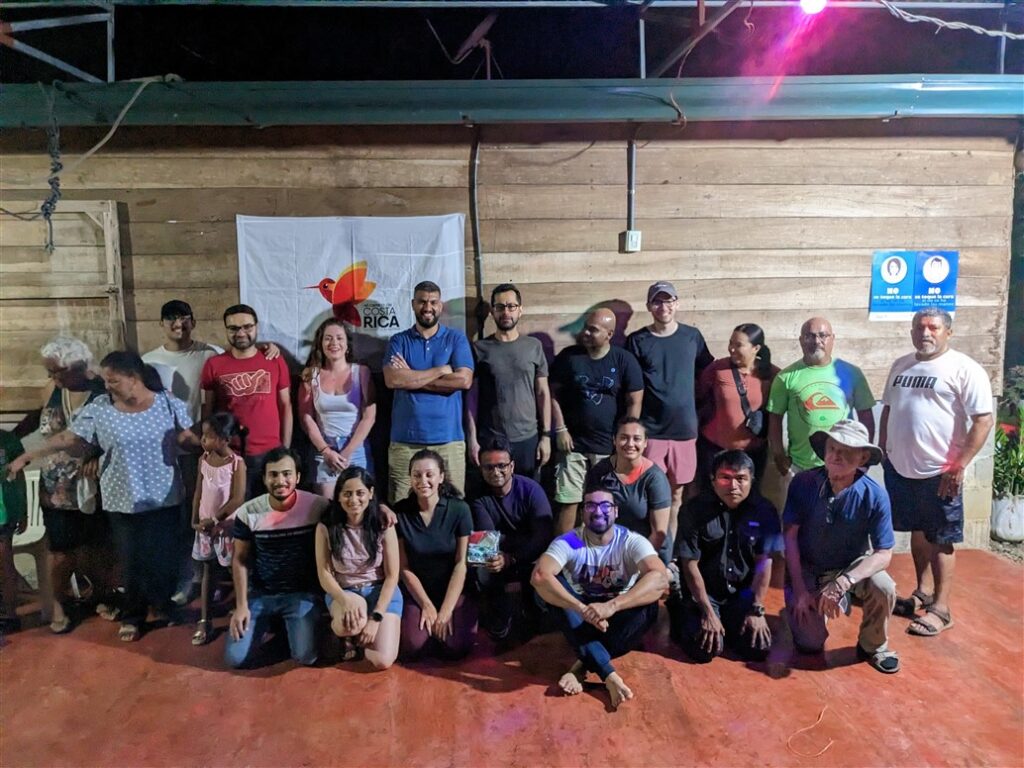 DWC Salesforce volunteer team relaxing after work in Costa Rica