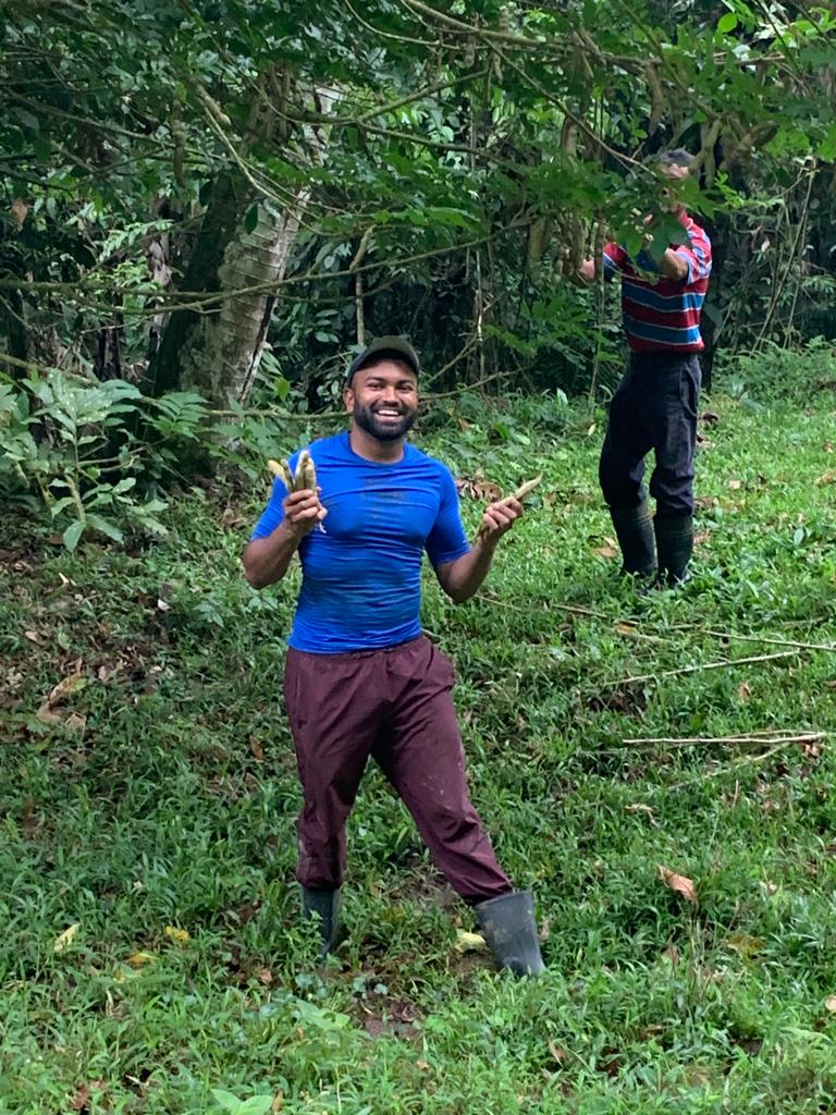 Sampling the vegetation in Costa Rica