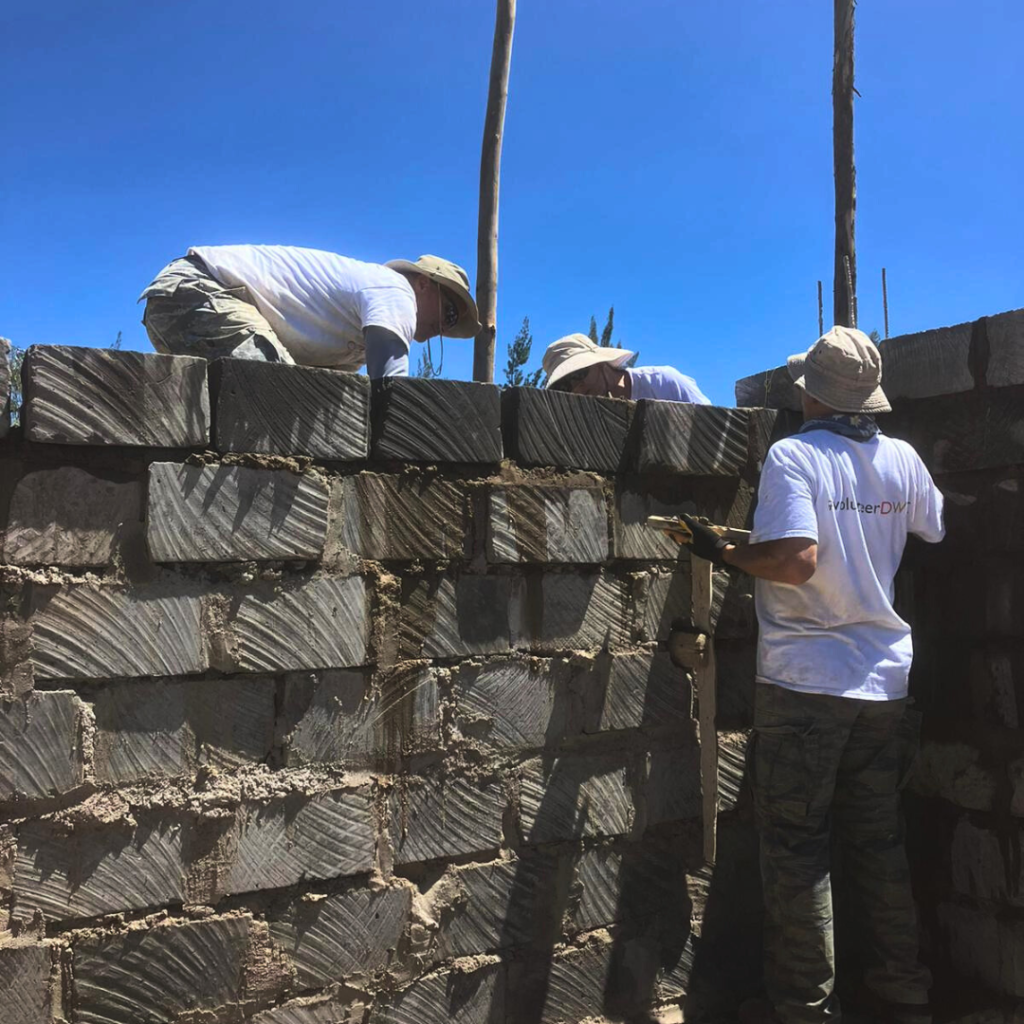 Concrete brick wall DWC project Kenya