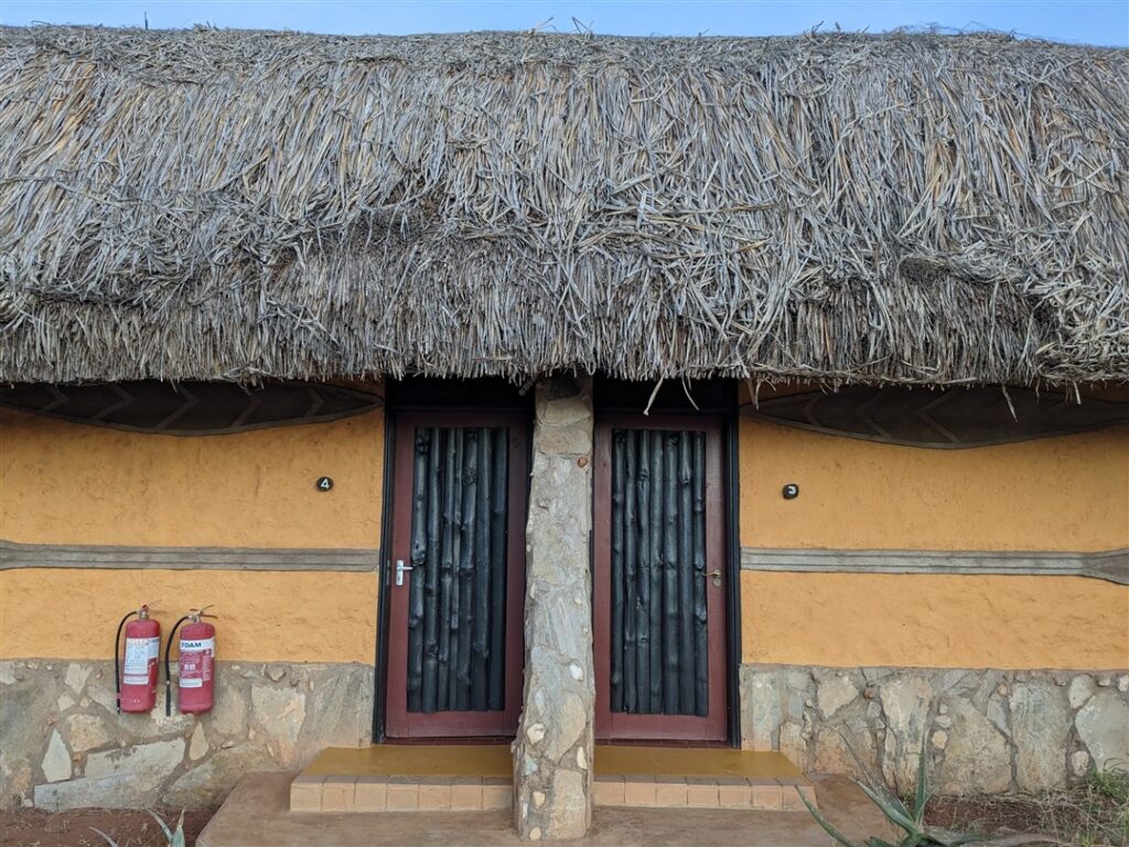 Front doors of safari accommodations Kenya