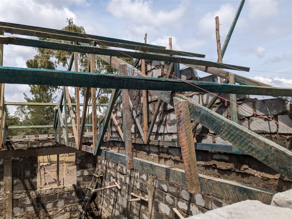 Roof Trusses on DWC project in Kenya