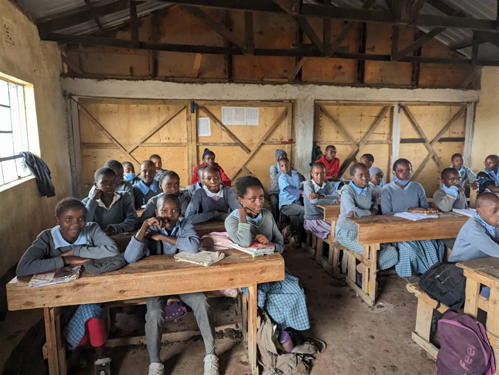 Schoolkids in classroom in Kenya