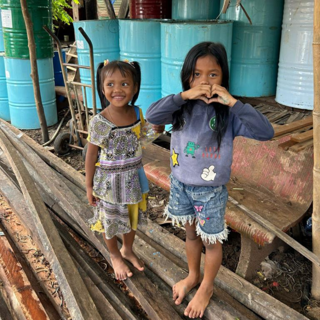Children at project site in Cambodia