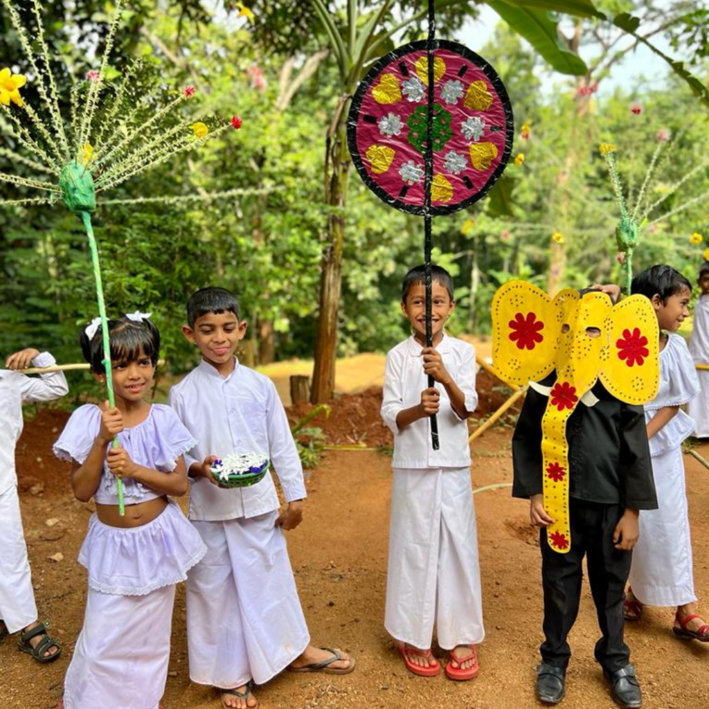 Sri Lanka children dressed in celebration outfits