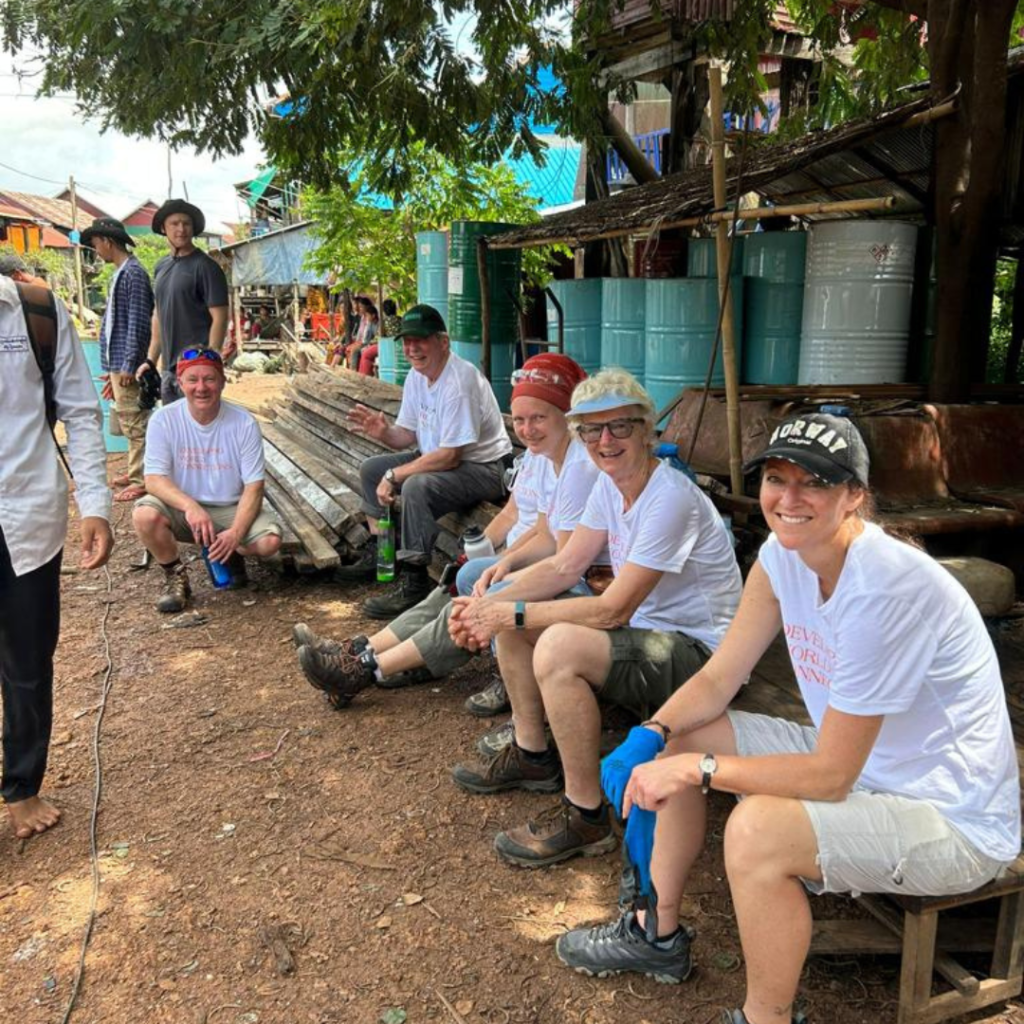 DWC volunteers Cambodia taking a break