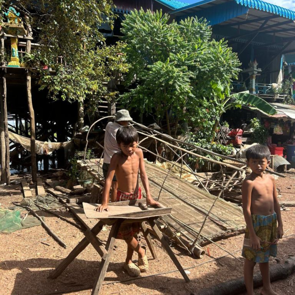 Children at project site in Cambodia