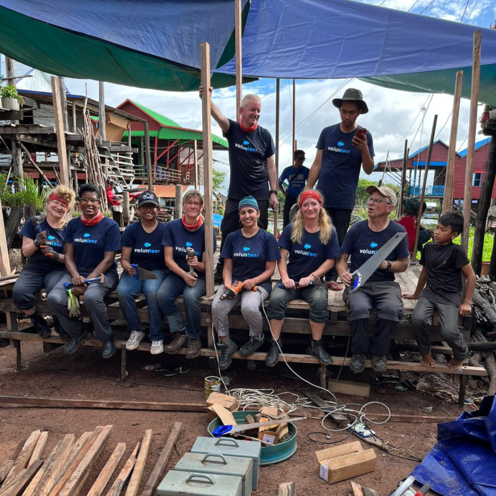 DWC Salesforce volunteers at project site Cambodia