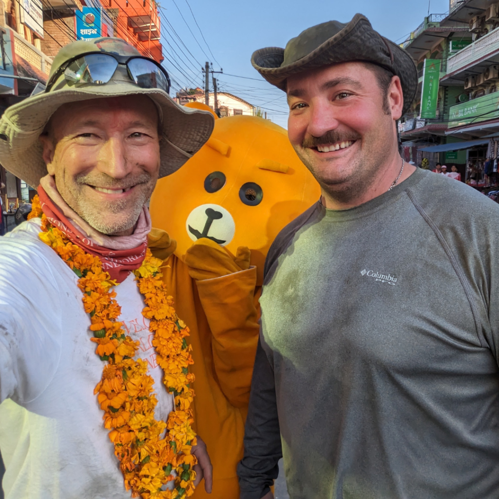 DWC volunteers in streets of Kathmandu