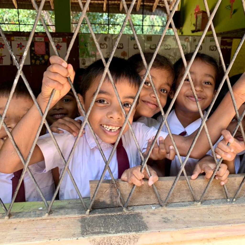 Children in Sri Lanka classroom