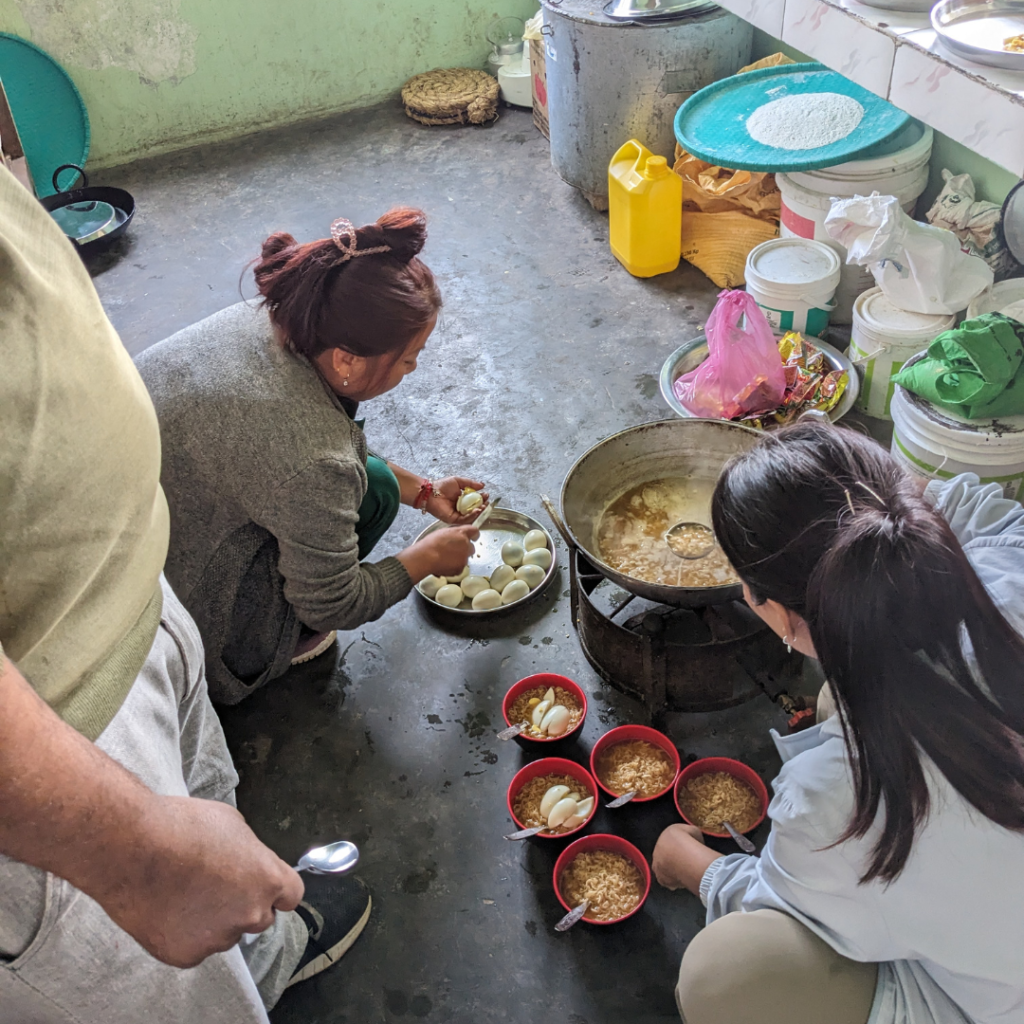 women preparing food Nepal