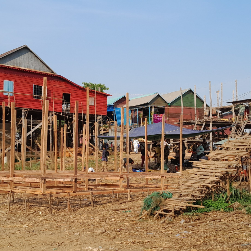 Houses on stilts Cambodia