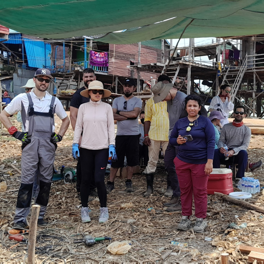 Salesforce volunteers at project site Cambodia