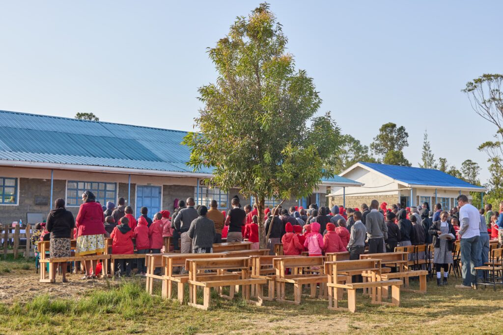 Outdoor school ceremony Kenya