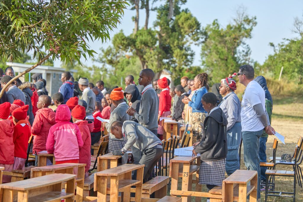 Outdoor school ceremony Kenya