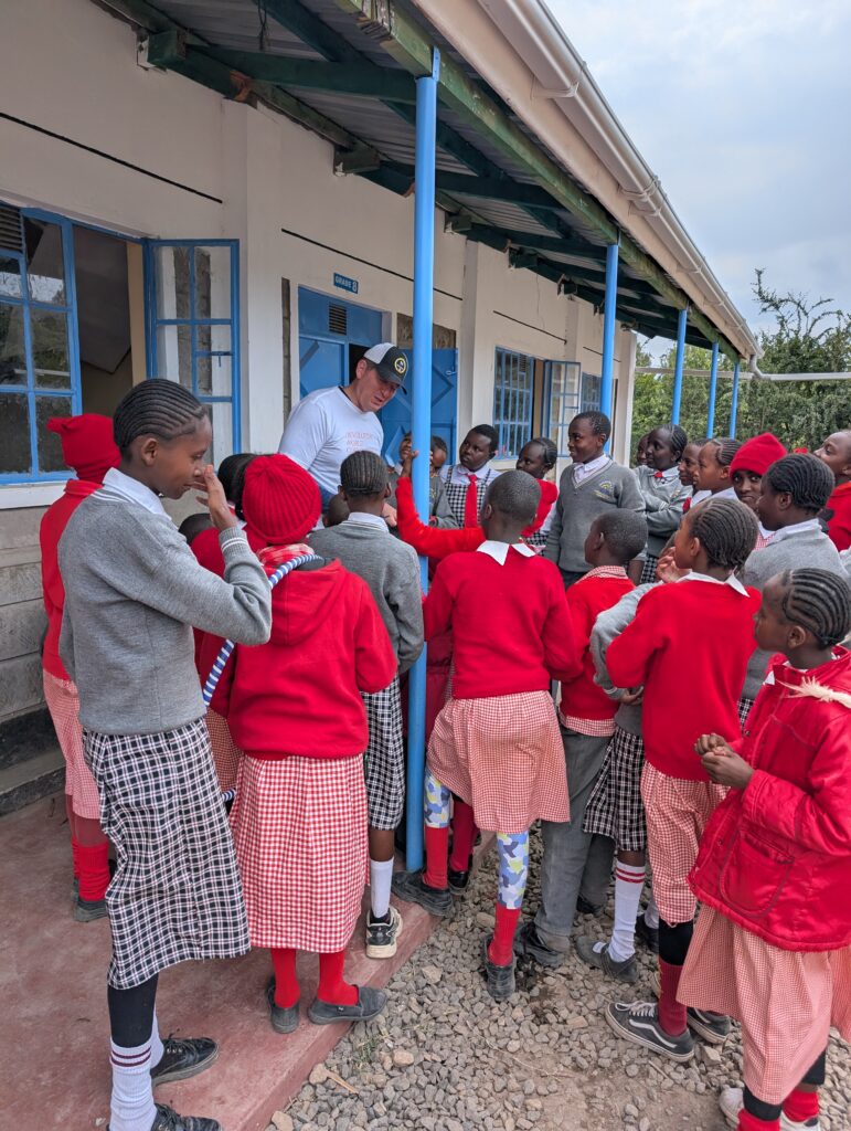 School kids outside Kenya