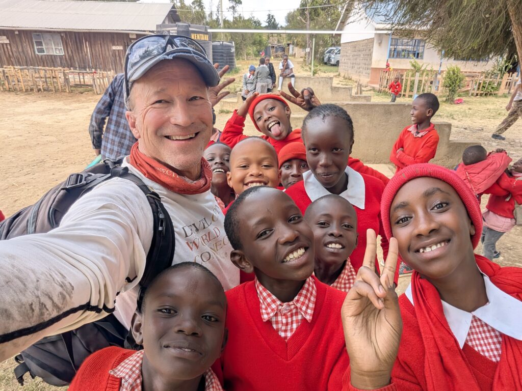 School kids outside Kenya