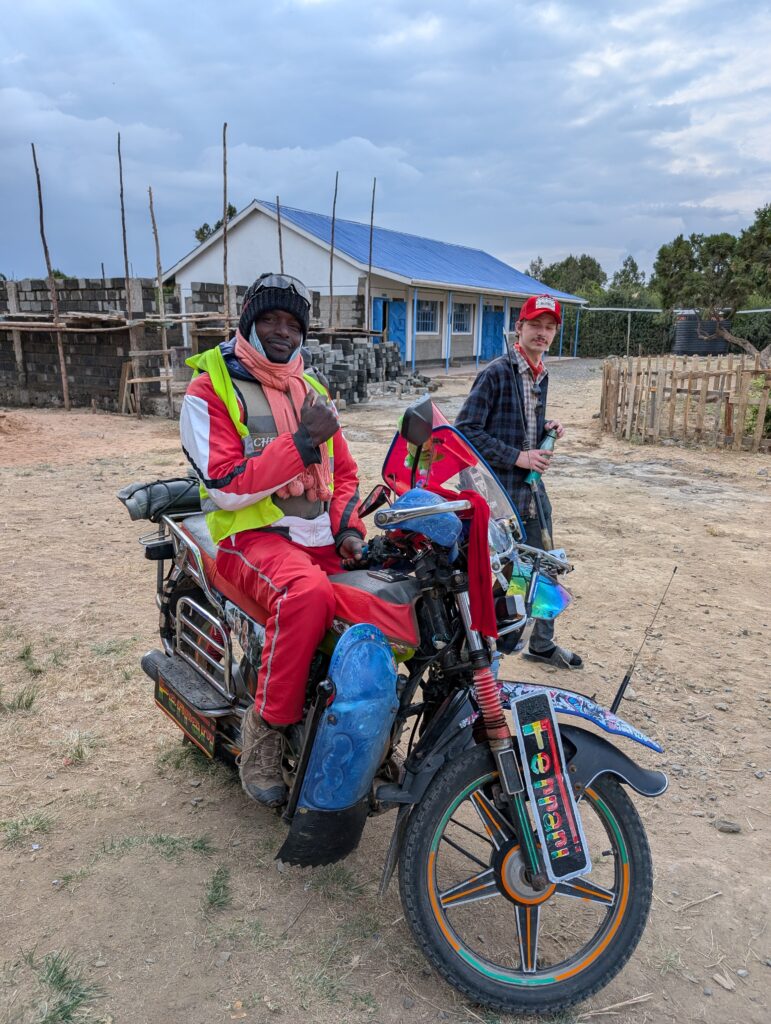Local on motorcycle Kenya