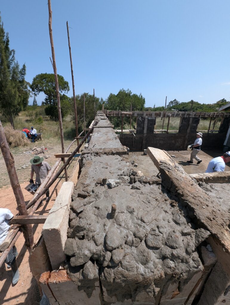 Concrete poured into walls Kenya