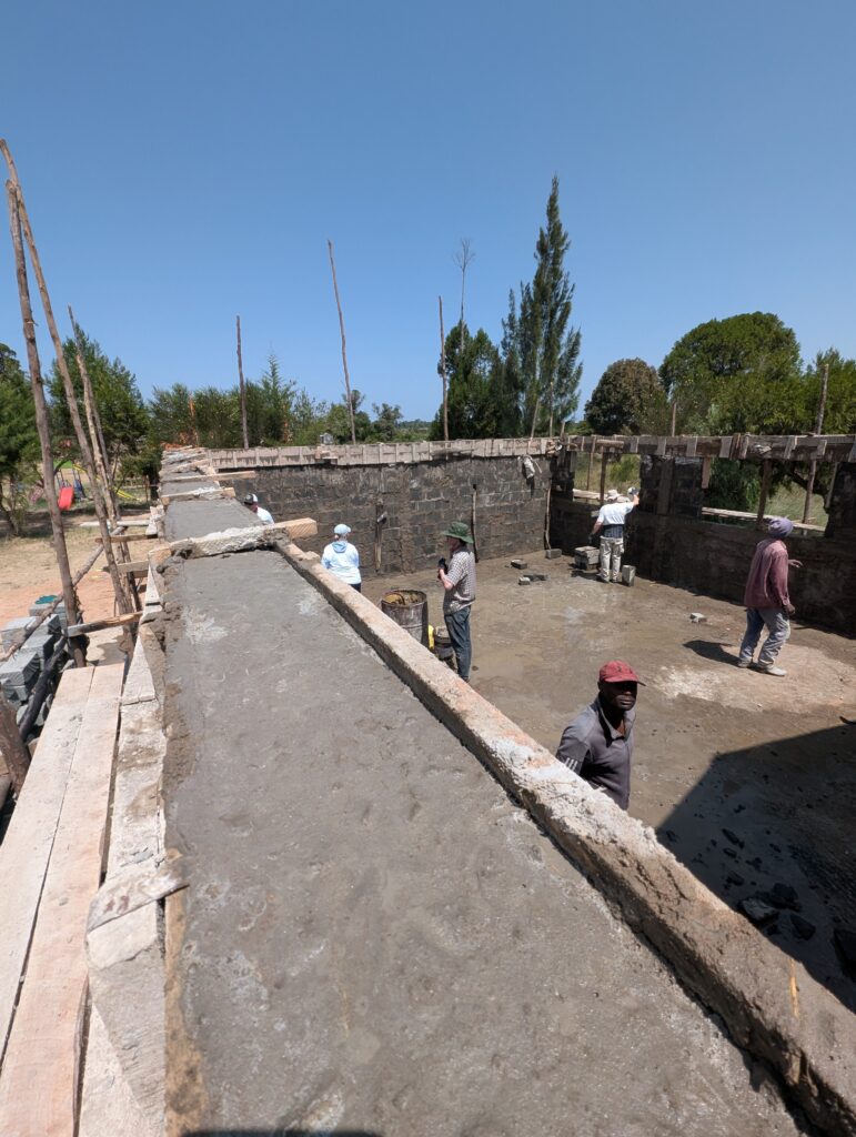 Concrete poured into walls Kenya