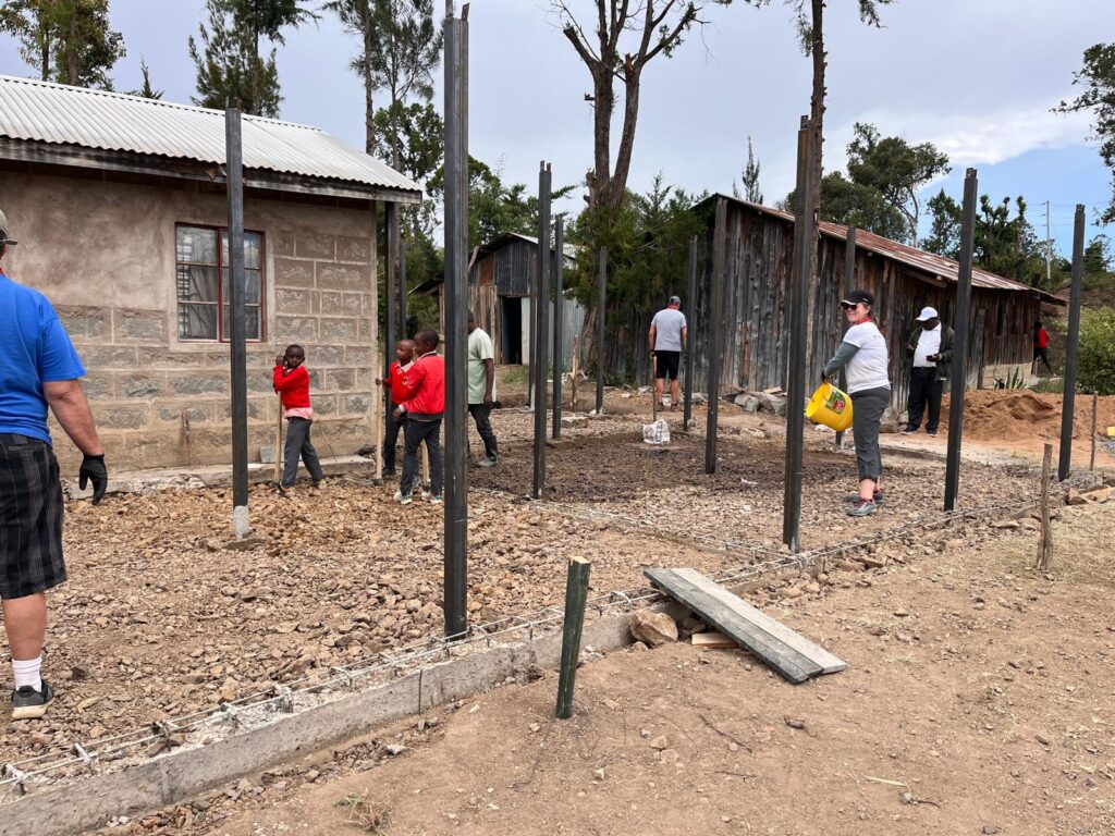 Volunteers at project site Africa