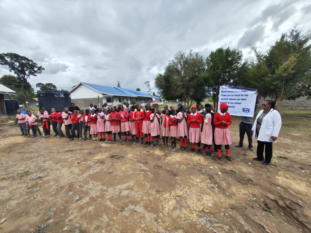 Students outside school Kenya