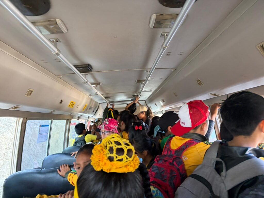 Kids in school bus Peru