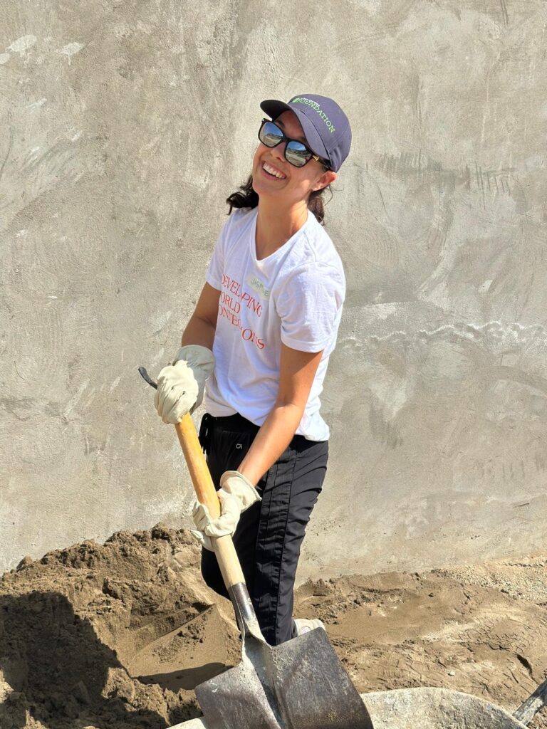 Urban Systems volunteer with shovel in Peru November 2025