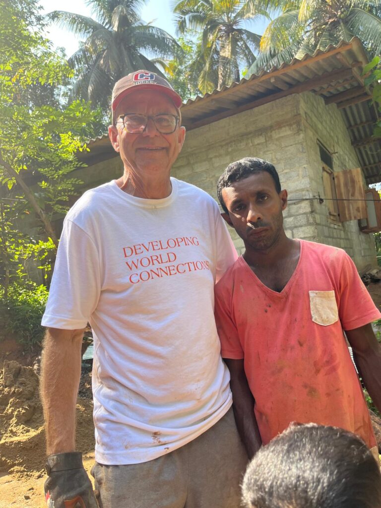 Volunteer posing with local man Sri Lanka
