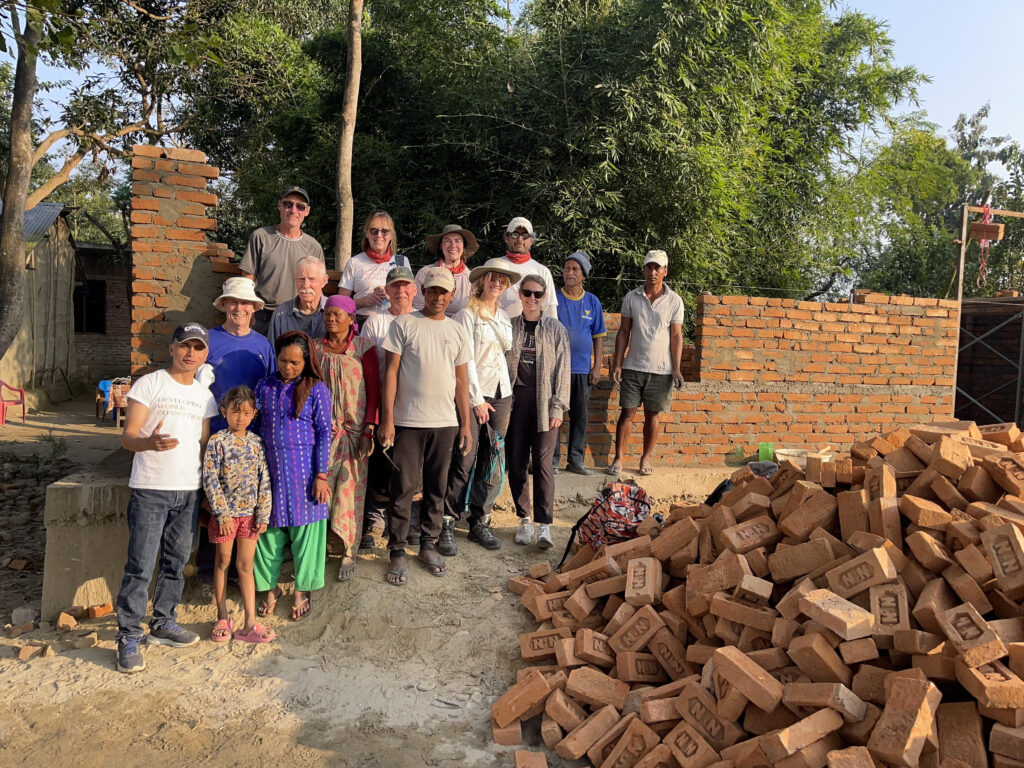 Volunteers posing at project site Nepal